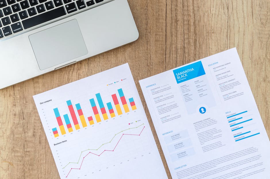 business growth analytics background with charts and graphs